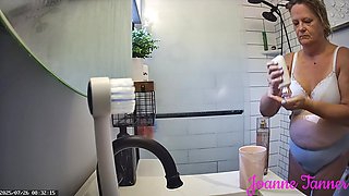 Found Hidden Cam Footage of My Mom Mrs. Joanne Tanner the Real Public Schoolteacher in the Shower on my Dad's Computer 3