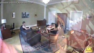 Hunt4k. cuckold let another boy penetrate his girlfriend all over black bed