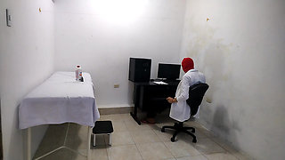 Perverted Doctor Masturbates After Treating a Cute Patient