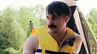 Ethan Chase and Seb Leblan having outdoor sex