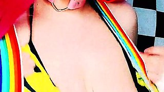 Great Big Boobs On Masturbating Redhead