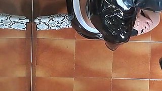 MILF in Sexy Clothes, Stockings and High Heels Fucked in the Mouth and Doggy Style with Repeated Orgasms