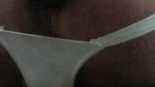 Anal office fantasy black dildo at work again
