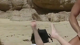 Young Blondes with Sublime Tits Gets Fucked Hard on the Beach