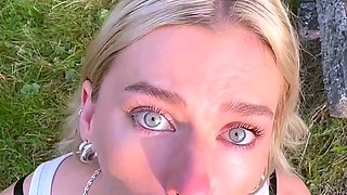 Horny blonde wife crystal fucked hardcore in pov