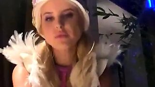 Big Boobed Blonde Masturbates With A Dildo In The Bathroom