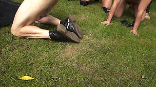 Piss Drinking Male Sex Slaves Whipping by Mistress