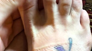 Foot fetish Close up feet and toes tease