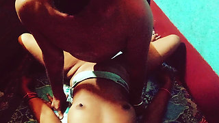 Indian girlfriend fucks her mature bf