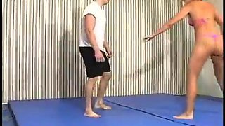 Julie squeeze mixed wrestling flw