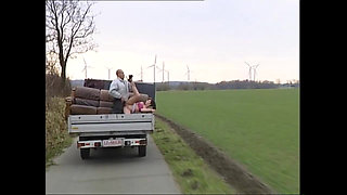 Horny MILF Had Sex on Top of the Truck While It Was Running