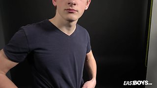 Solo handsome boy Alan McKenzie show his teenage body