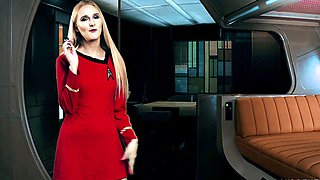 Blonde tight pussy babe solo toy fun in glamour masturbation