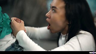 Parasited featuring Nathan Bronson and Lulu Chu's pussy eating dirt