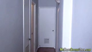 Braces babysitter facial cumshot