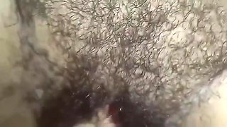 Indian Amateur Aunty Is Rubbing Her Hairy Pussy