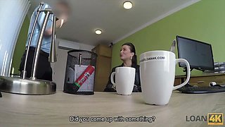 Loan4k. agent offers nice girl a superb loan for spunky hardcore