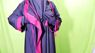 Beautiful Amena Bhabhi has sex indoors wearing a burqa and hijab