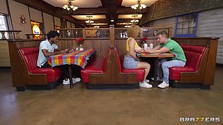 Greasy Diner Anal Escapade With A Restaurant Customer Ass Fucking Horny Waitress in the Toilet - Van Wylde, Mellanie Monroe, Crystal Chase