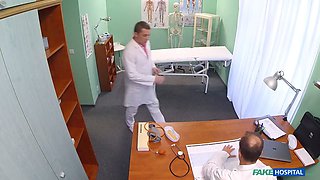 Fake hosptial physician bangs patient in hot office porno session