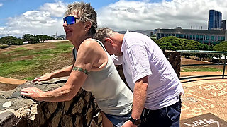 I Just Met This Visitor to Hawaii -- and Here We Are, Outdoors, Playing