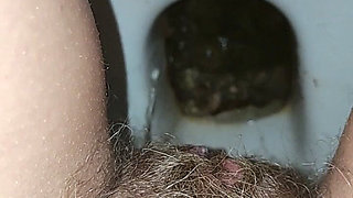 Big Load of Pee From Hairy Pussy