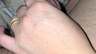 Step mom handjob step son dick after her husband funeral