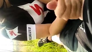 Risky Outdoor Fun Biker Blowjob Adventure