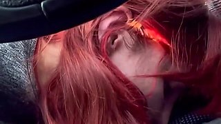Licking Feet, Hard Face Slapping While Driving