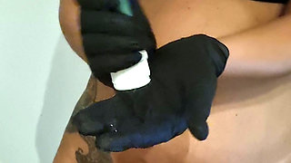 Black Prostate Massage Gloves