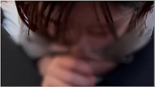 Girl With Glasses Who Does Testicle Licking And Cock Sucking