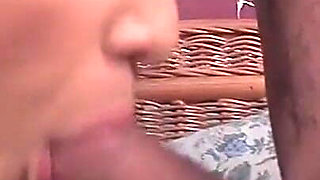 Hot Teen Gets Her Mouth Fucked and Hard DP From Three Men on the Sofa