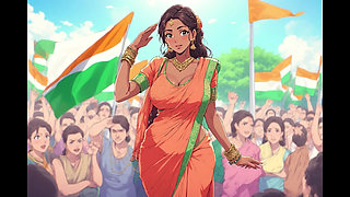 Happy Independence Day special video , ai generated , anime style . Shalini_ki_diary