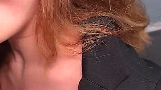 Busty Redhead Bitch Cheats on Husband: "i'm at Work, Honey..not Fucking)