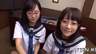 Vigorous oriental teen maid adores wild fucking