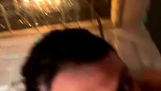 Mexicana blowjob with her big boobs