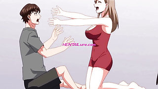 Kanade bent over in the hallway gets pounded from behind in loud, sloppy doggy sex!