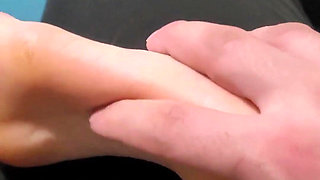 After a Foot Massage, My Stepsister Wanted to Take My Dick to Her Mouth, She Love My Dick, Cum in Her Mouth