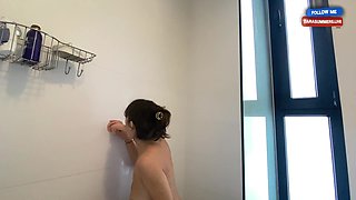 Cute and Juicy Lusty Girl Has Fun in Shower, Dreaming About Big Cocks