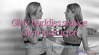 Successful fitness professor three way with rod hungry beauties full scene - gym rooms