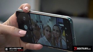 21 SEXTURY - Blonde Trio Has Their First Lesbian 3-Way After A Study Sesh: Porn