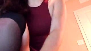 Small Titted Brunette Anja Toying Her Slit