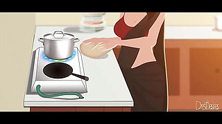 Indian Bhabhi_and her best friend invite a Big  bull when husband is not home