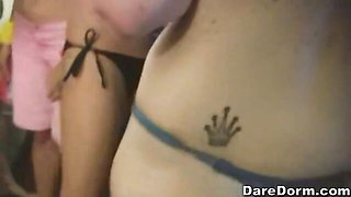 Amateur orgy sex session with hot dolls Jordan Denae and Ashley Tee