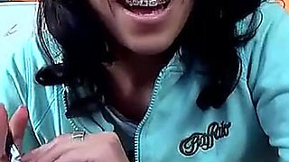 Beautiful Young Girl Masturbates with Dildo Fucks a Big Cock and Pees on the Table