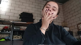 PAWG Girl Smoking Slim Cigarette