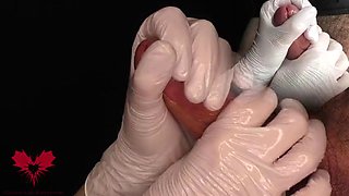 Medical examination of the urethra and extraction of a sperm sample. View I