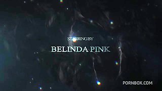 Sexy teen Belinda pink in erotic milk show in first DP interracial