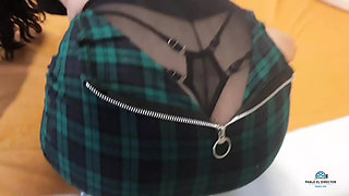My stepdaughter have sexy uniform and she is very bad girl and seduce me a lot...