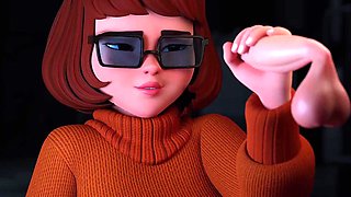 Velma gives a gentle blowjob 3D animated